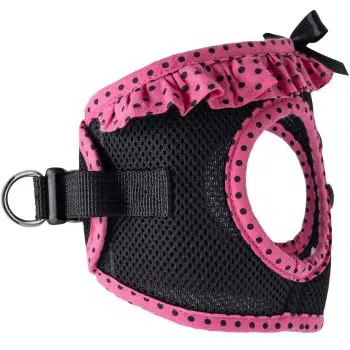 American River Harness - Hot Pink & Black Polka Dot