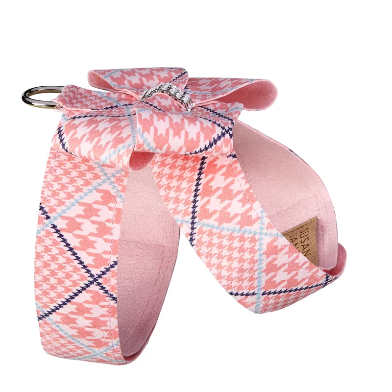 Peaches-N-Cream Glen Houndstooth Nouveau Bow Tinkie Harness