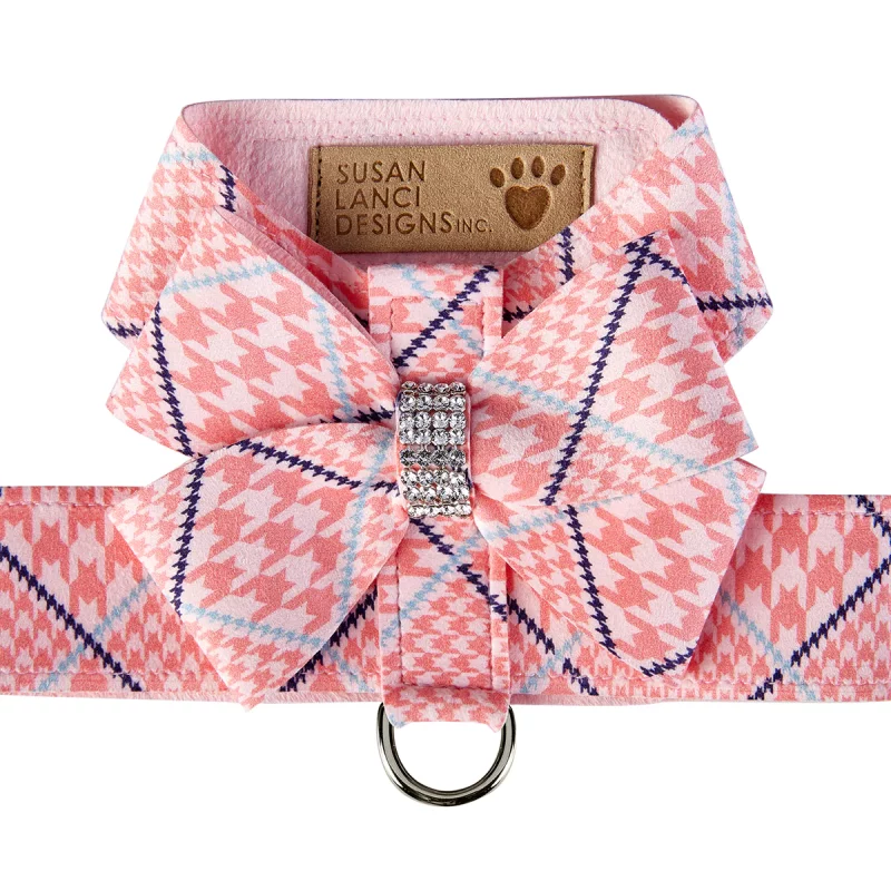 Peaches-N-Cream Glen Houndstooth Nouveau Bow Tinkie Harness
