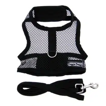 Cool mesh dog harness - solid black