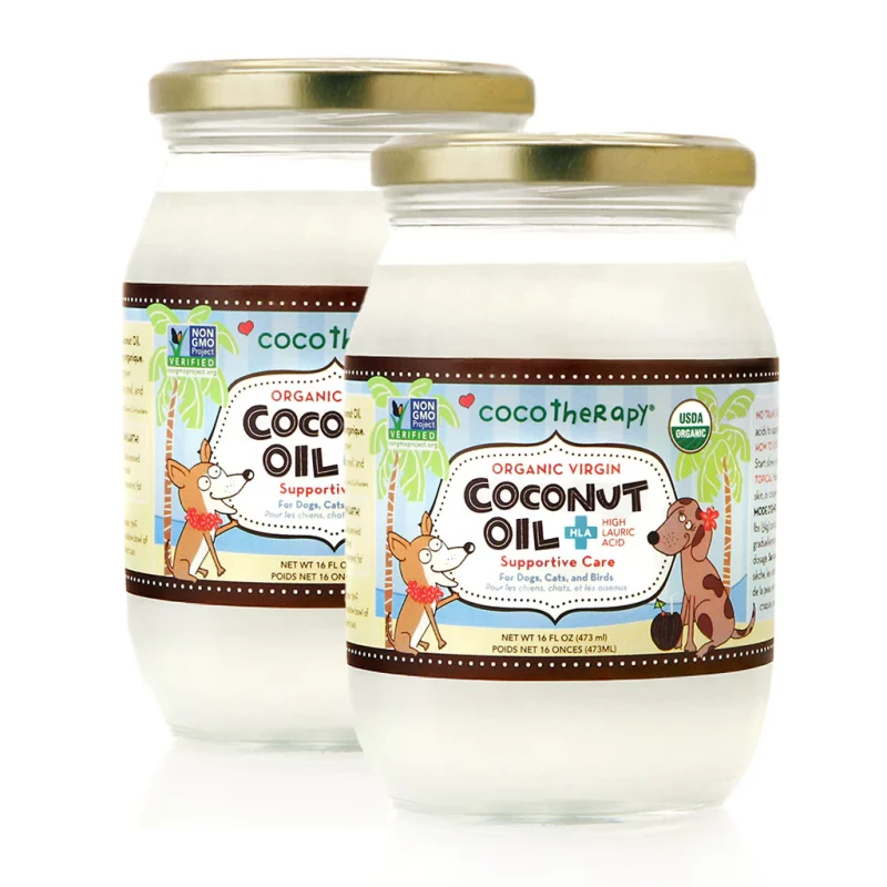 Virgin Coconut Oil (16oz) - USDA Certified Organic Coconut Oil for dogs, cats, & birds