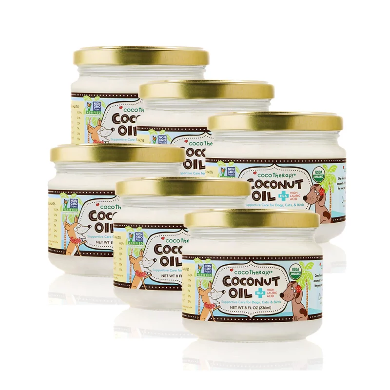 Virgin Coconut Oil (8oz) - USDA Certified Organic Coconut Oil for dogs, cats, & birds