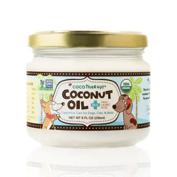 Virgin Coconut Oil (8oz) - USDA Certified Organic Coconut Oil for dogs, cats, & birds
