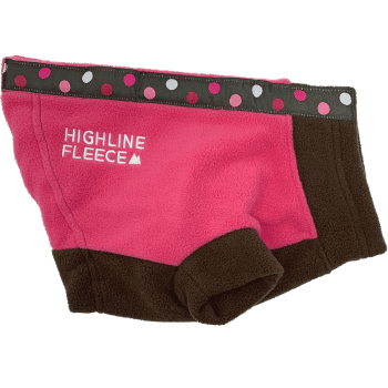 Highline Fleece Coat - Pink & Brown with Polka Dots