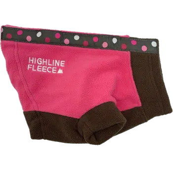 Highline Fleece Coat - Pink & Brown with Polka Dots