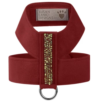 Burgundy Tinkie Harness Gold Puparoxy Crystals -TP