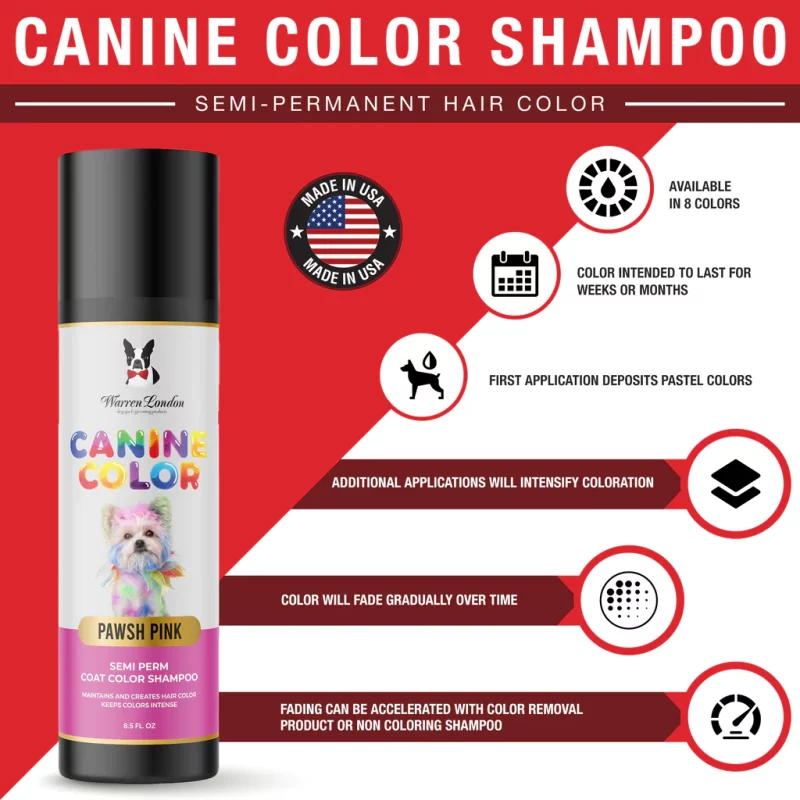 Canine Color By Warren London Semi Perm Coat Color Shampoo for Dogs