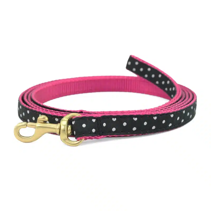 Black and White Dot Small Breed Dog Lead
