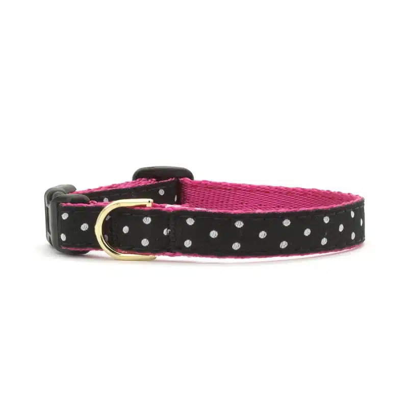 Black and White Dot Small Breed Dog Collar