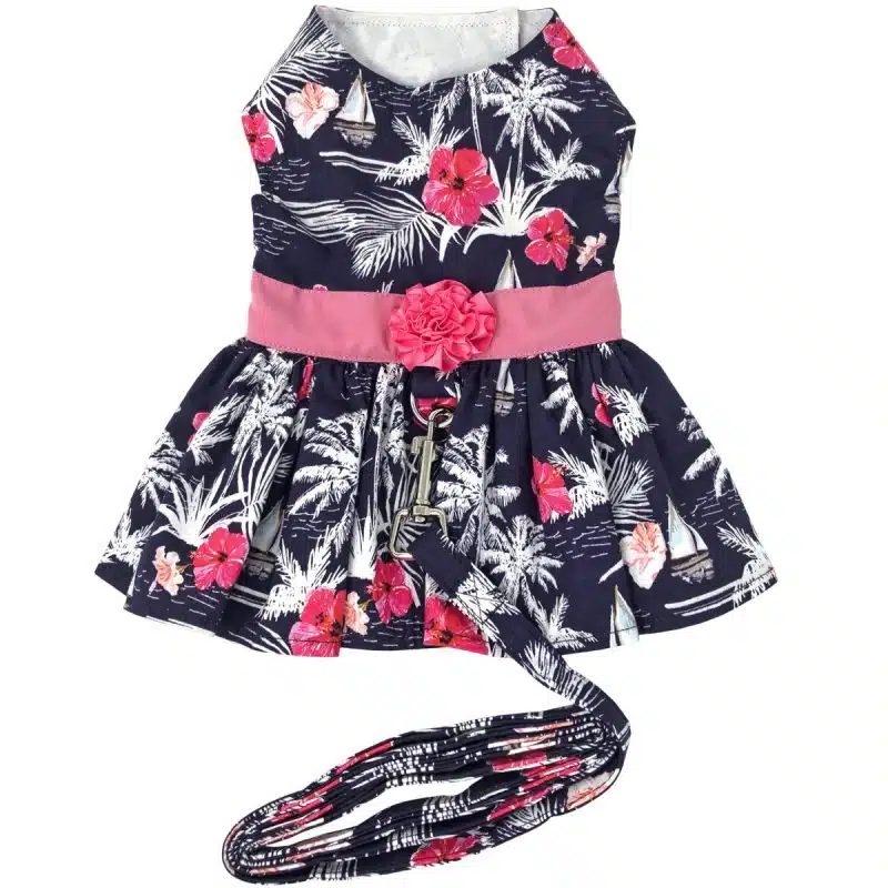 Moonlight Sails Dog Dress with Matching Leash